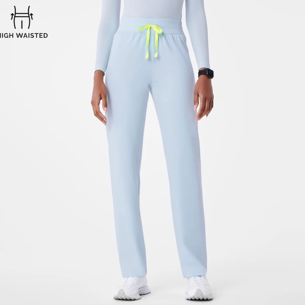 FIGS High Waisted Yola Scrub Pant in “Open Skies”